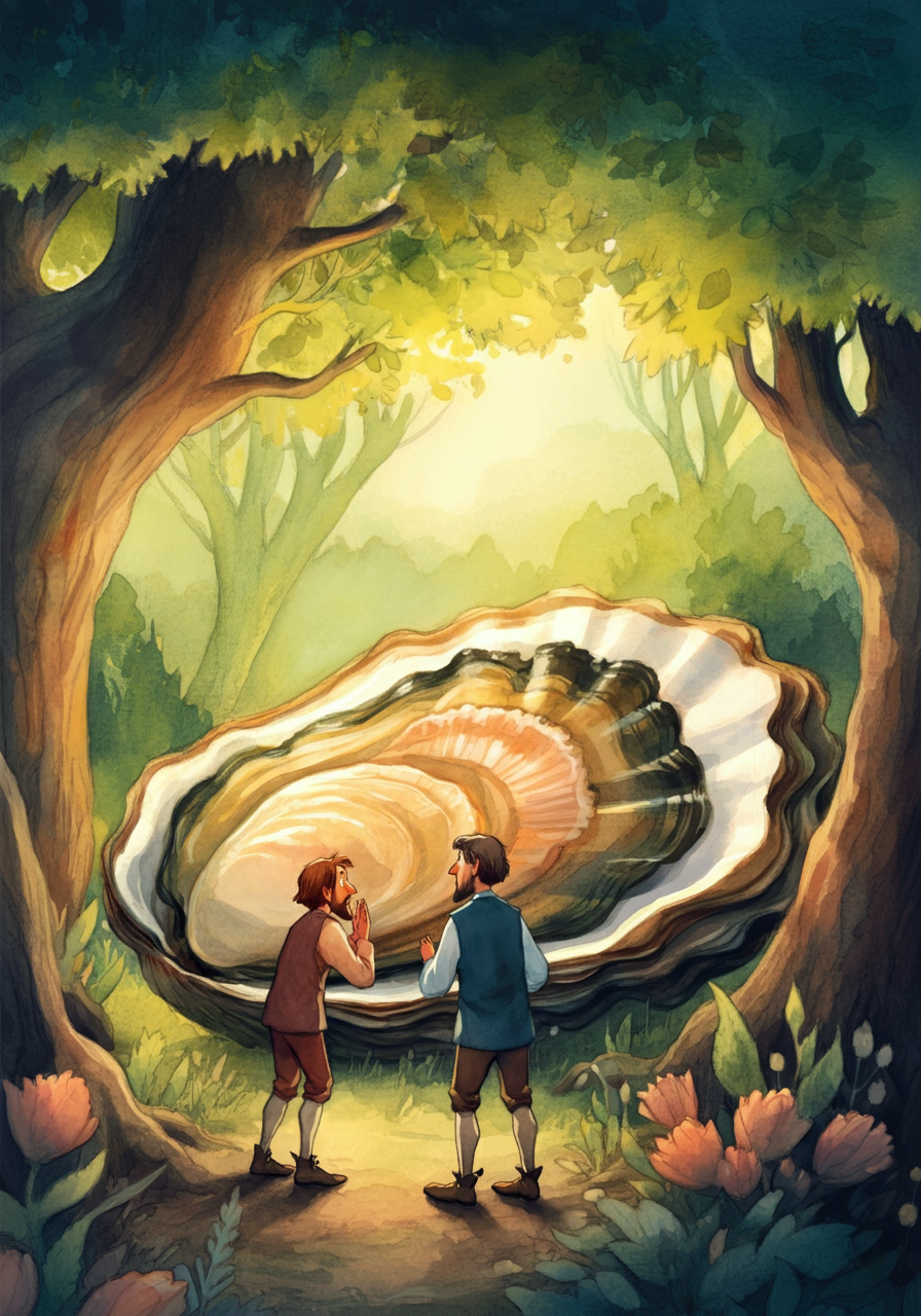 [THE MEN and the OYSTER.](#contents)