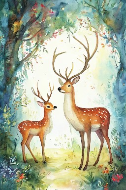 The Stag and the Fawn