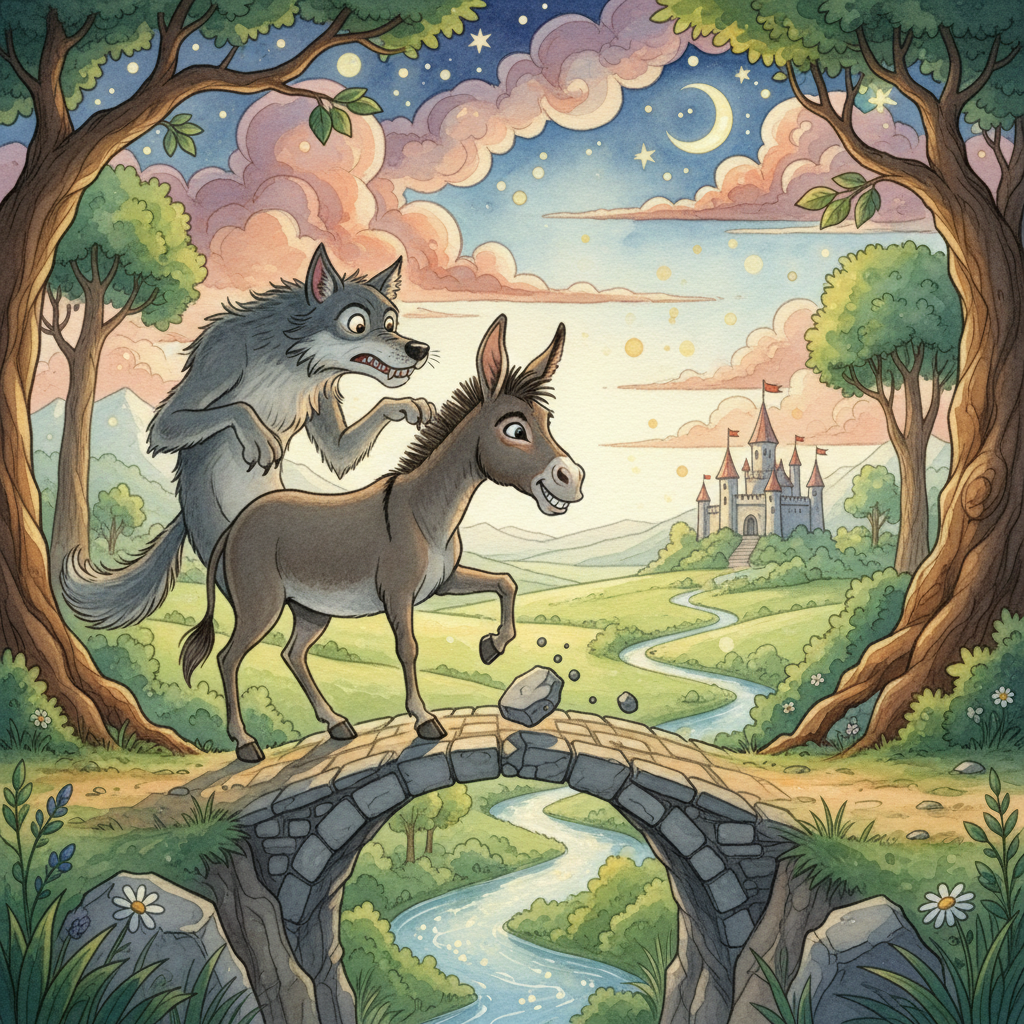 THE ASS and THE WOLF