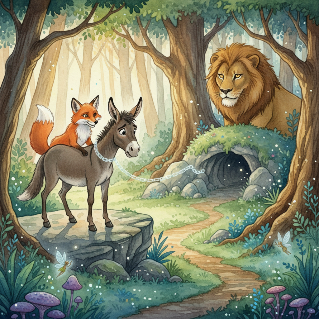 THE ASS, THE FOX, and THE LION