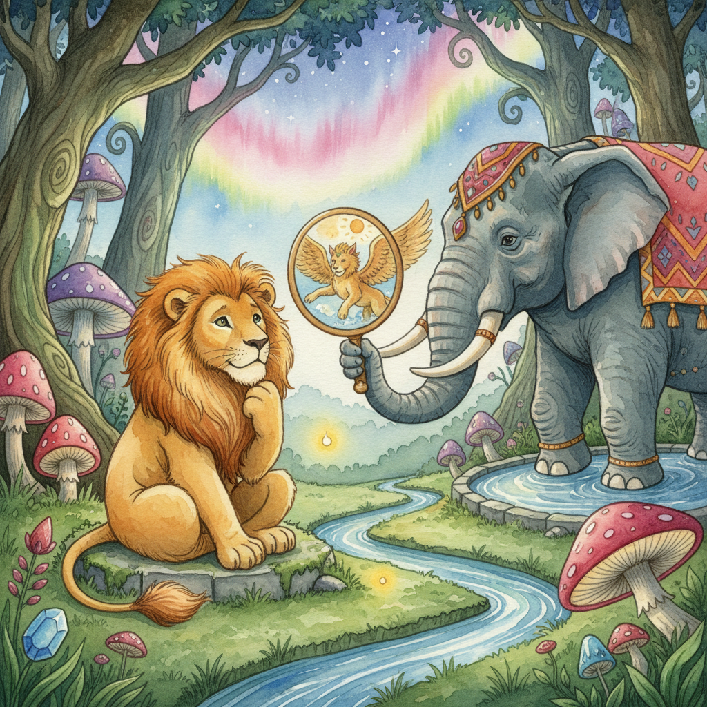 THE LION, JUPITER, and THE ELEPHANT