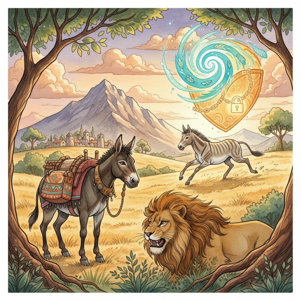 THE PACK-ASS, THE WILD ASS, and THE LION