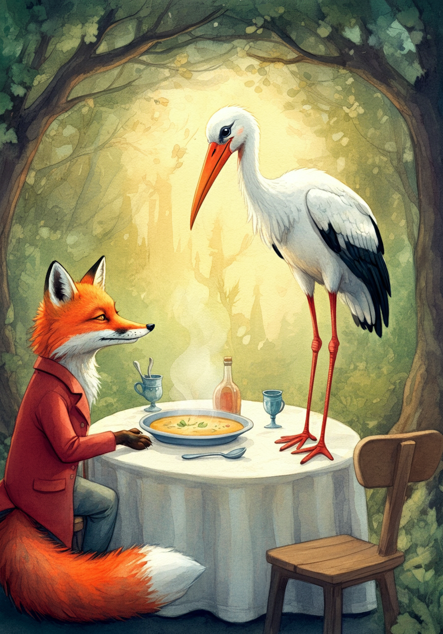 THE FOX and THE STORK