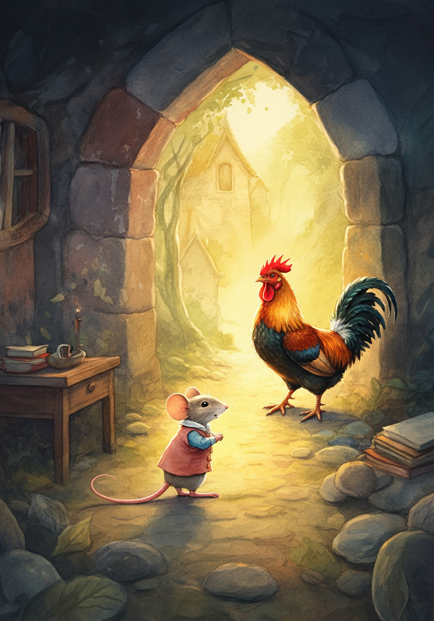 THE MOUSE, THE CAT, and THE COCK