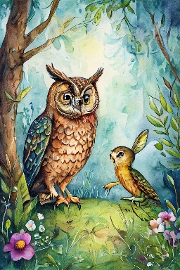 THE OWL and THE GRASSHOPPER