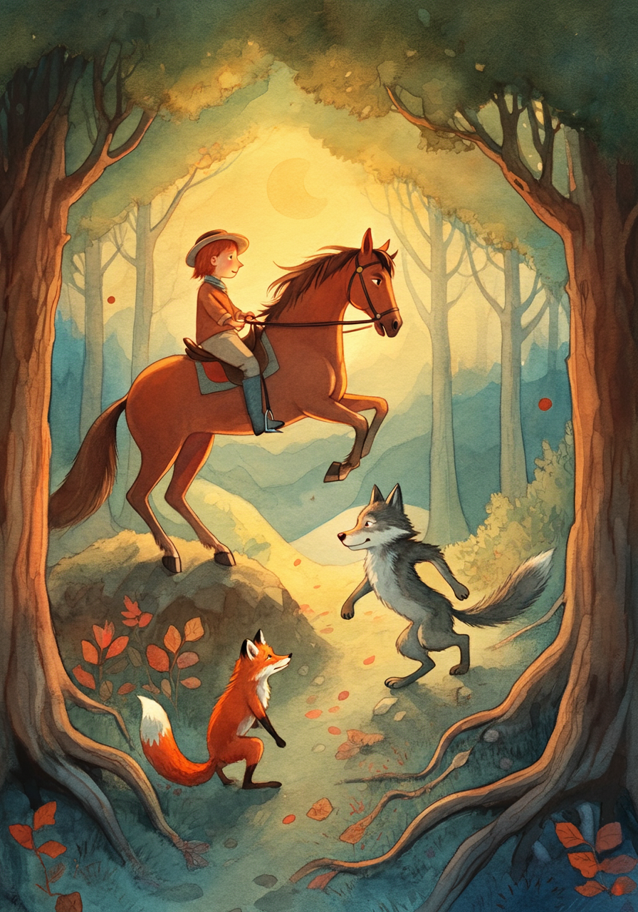 THE HORSE, THE WOLF, and THE FOX