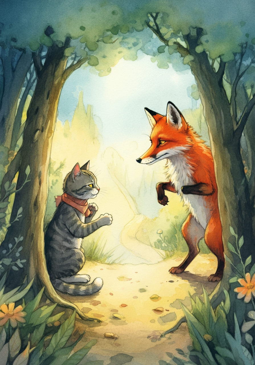 THE CAT and THE FOX