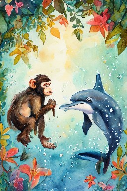 THE MONKEY and THE DOLPHIN