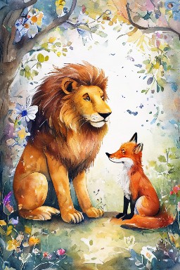 THE OLD LION and THE FOX
