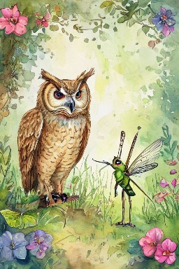 THE OWL and THE GRASSHOPPER