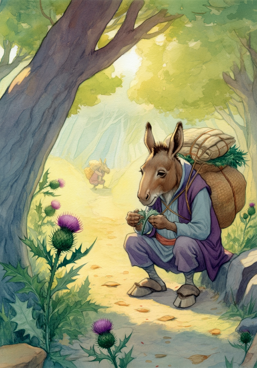 THE ASS EATING THISTLES