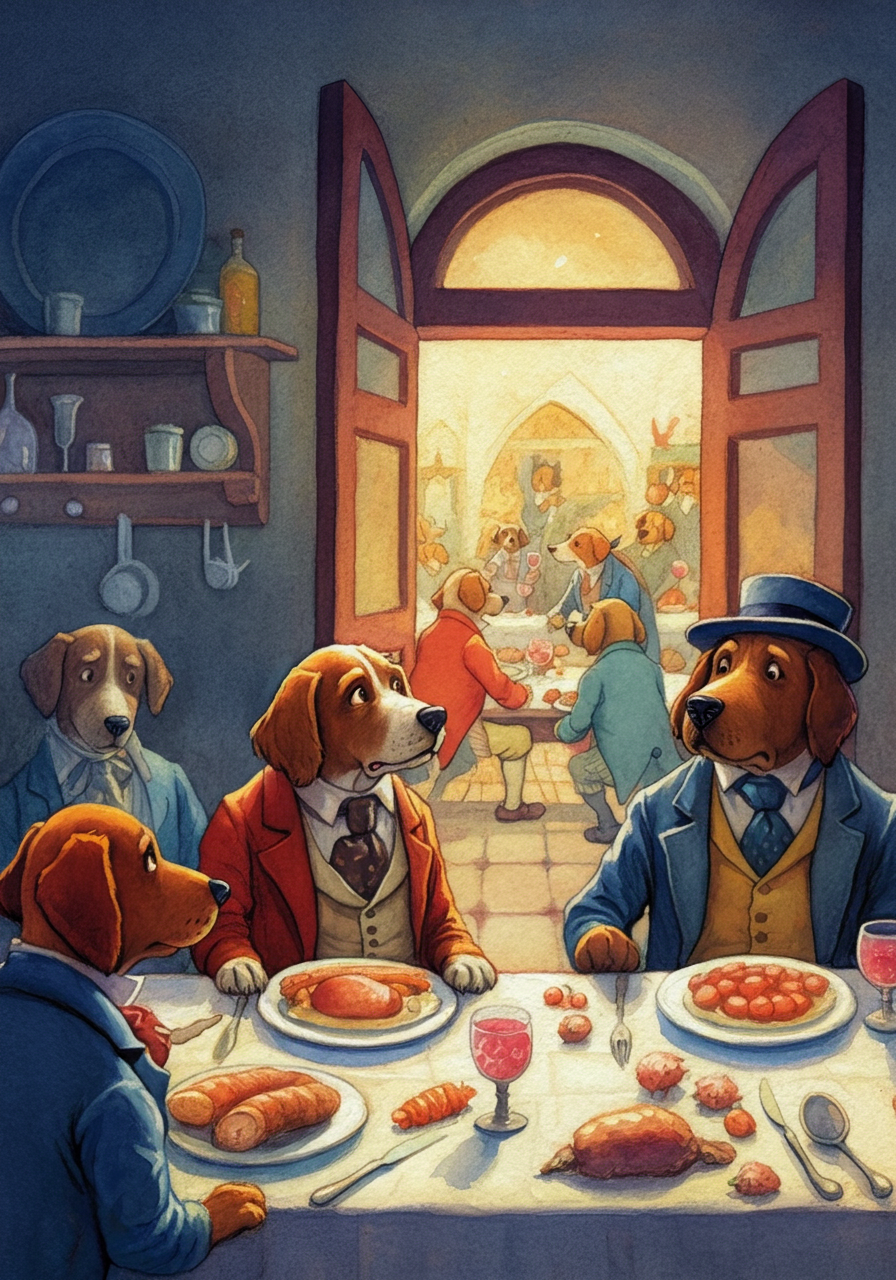THE DOG INVITED to SUPPER