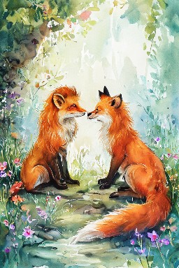 THE FOX and THE SICK LION