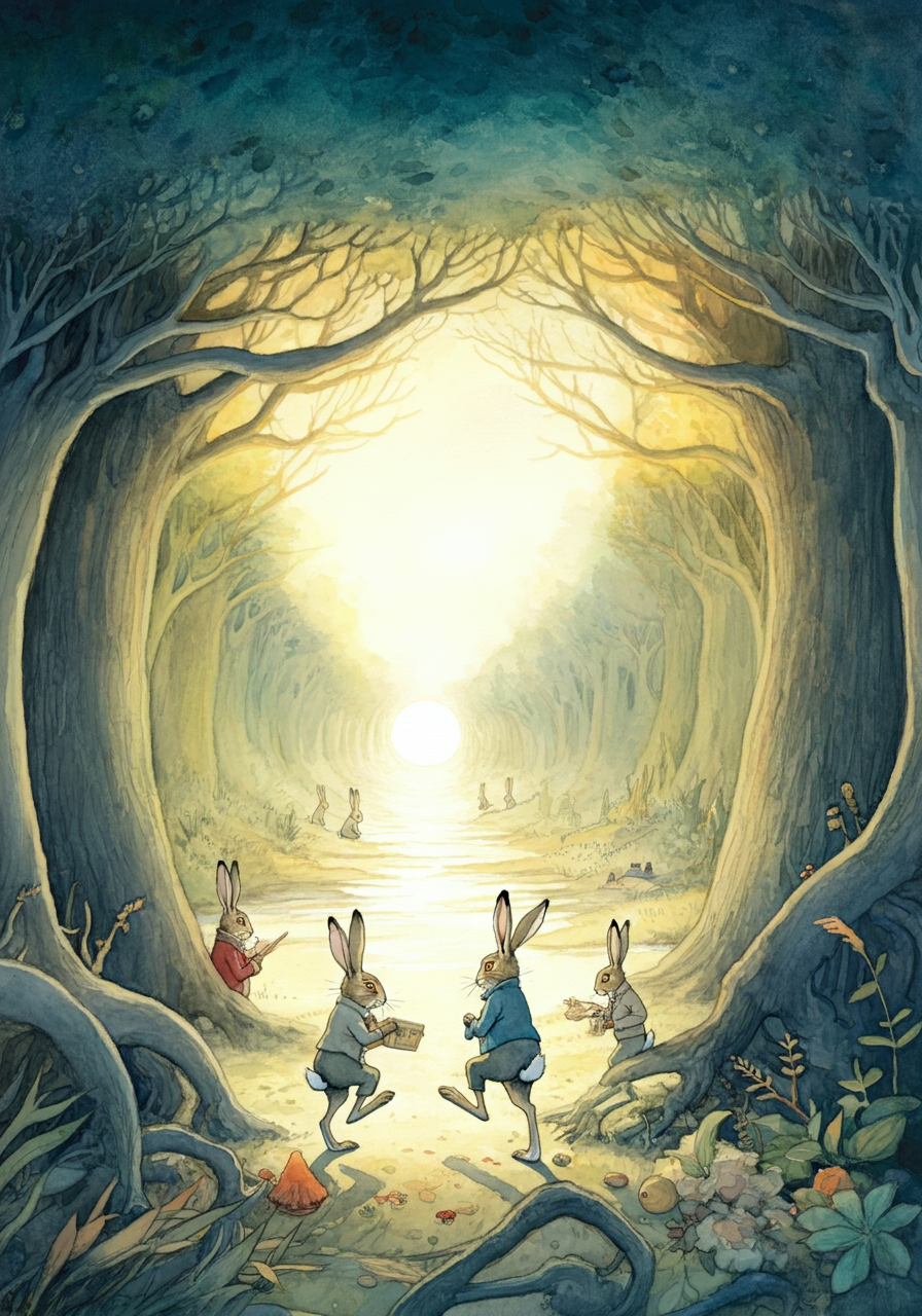 THE HARES and THE FROGS