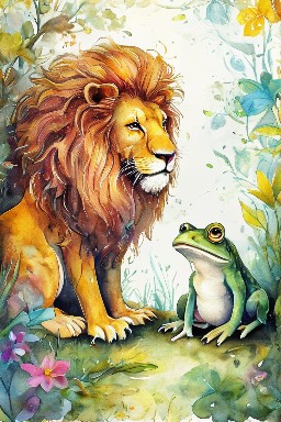 THE LION and THE FROG