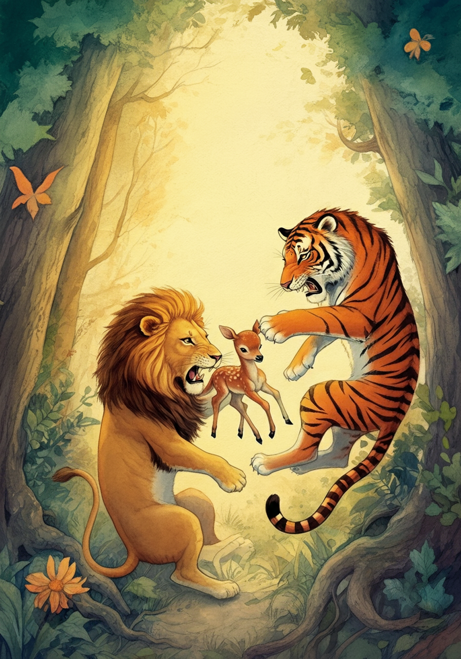 THE LION, THE TIGER, and THE WOLF