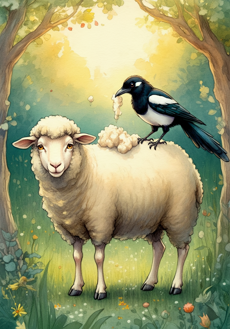 THE MAGPIE and THE SHEEP
