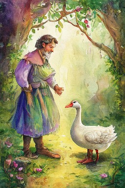 THE MAN and HIS GOOSE