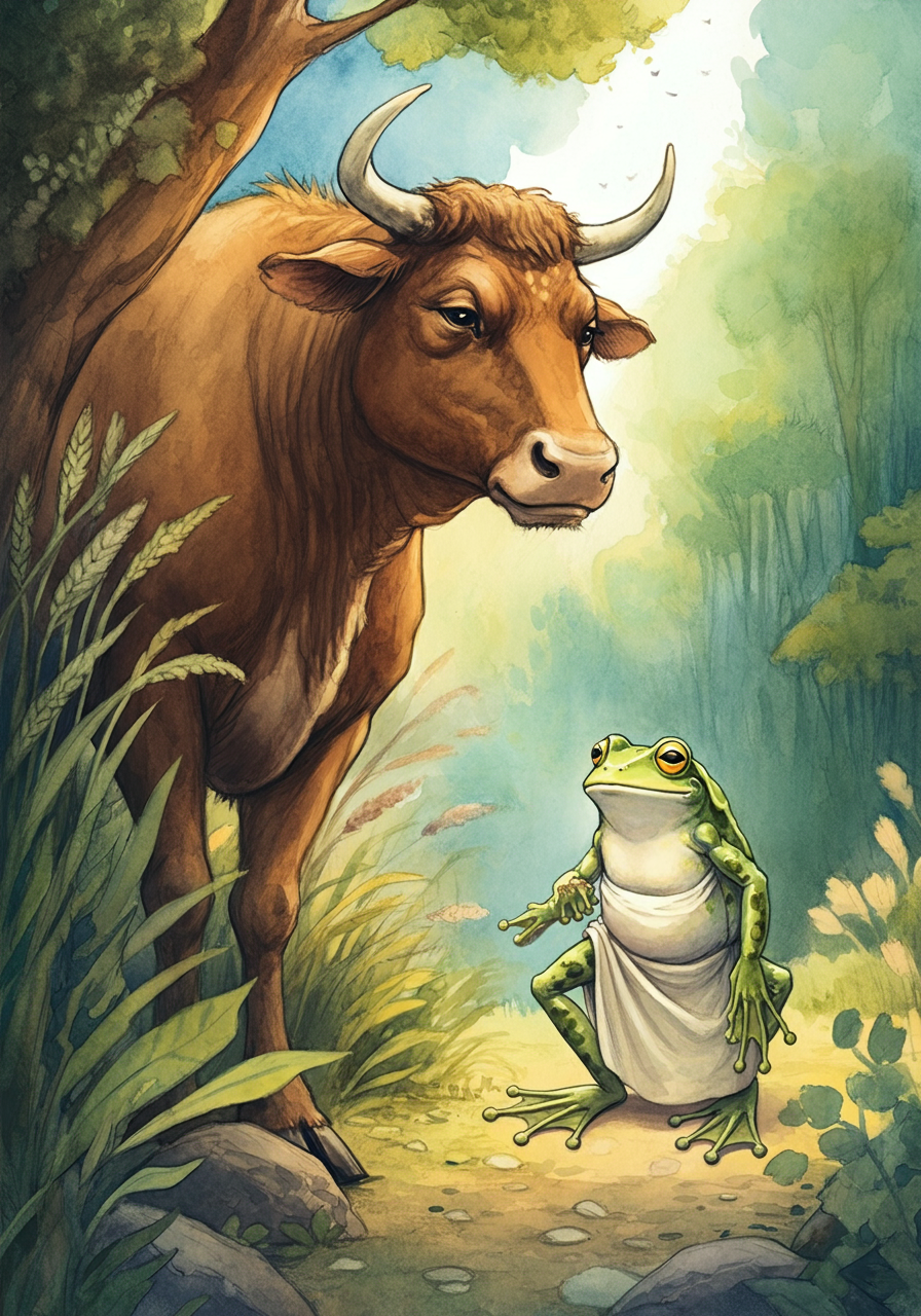 THE PROUD FROG and THE OX