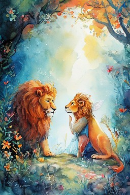 THE YOUNG MAN and THE LION
