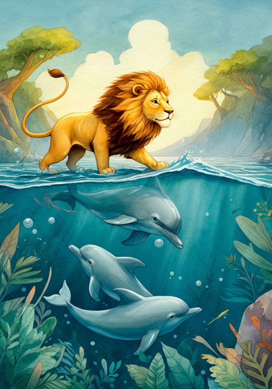 The Lion and the Dolphin