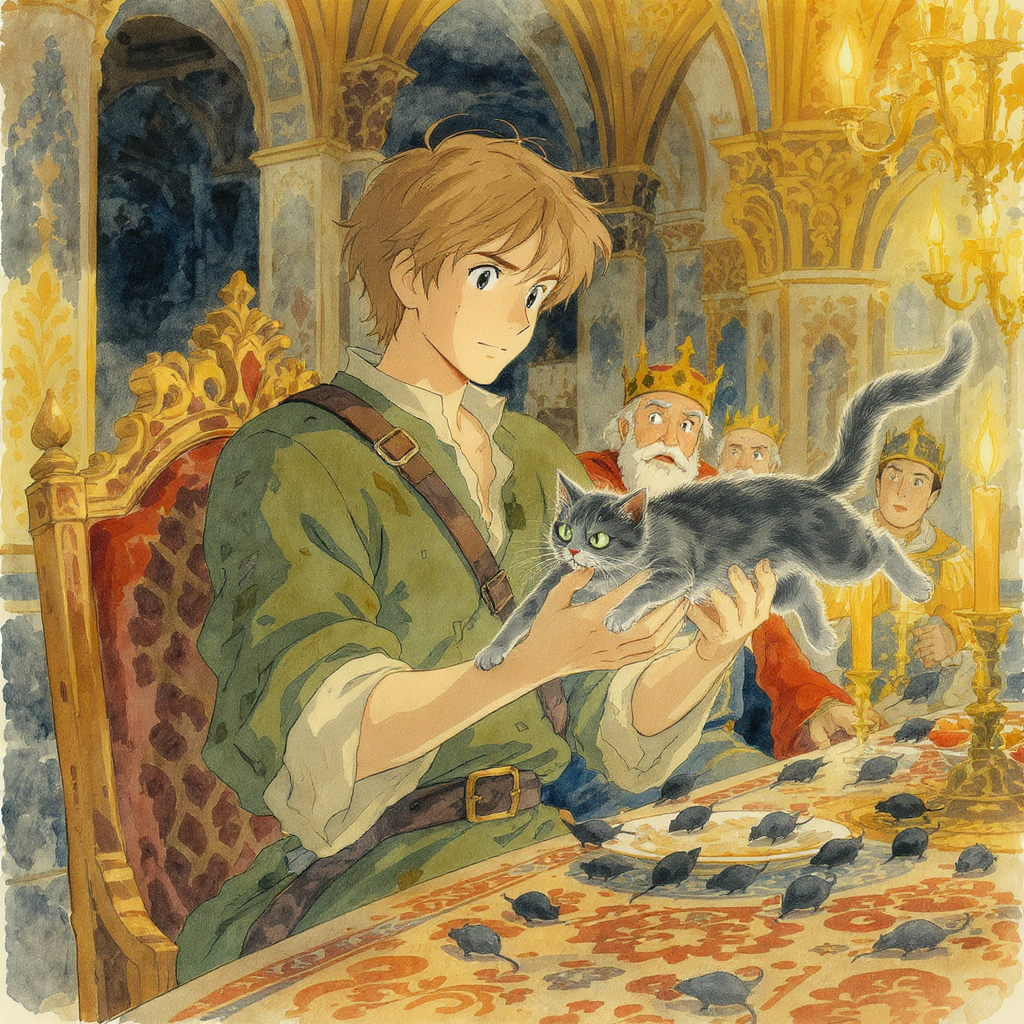 The Cottager and His Cat