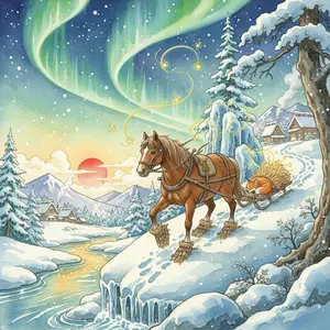 A HORSE WHO WORE SNOW SHOES