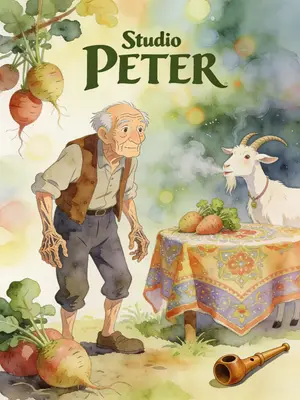 THE STOLEN TURNIPS, THE MAGIC TABLECLOTH, THE SNEEZING GOAT, and THE WOODEN WHISTLE