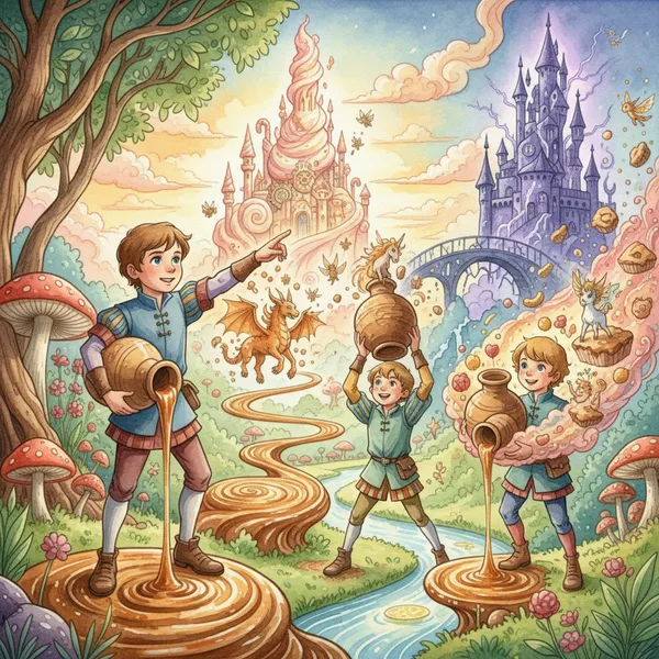 Cover: Three Boys with Jugs of Molasses And