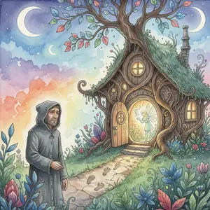 HE RETURNS to the FAIRY'S HOUSE