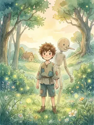 PINOCCHIO at LAST CEASES to BE a PUPPET and BECOMES a BOY