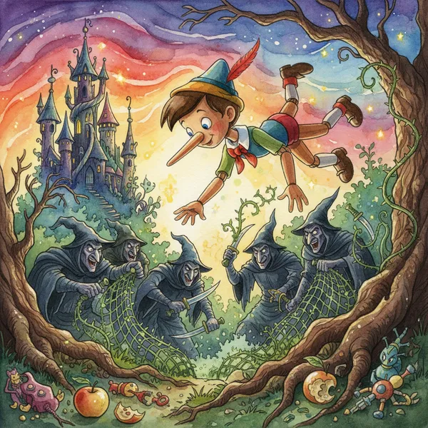 Cover: PINOCCHIO FALLS AMONGST ASSASSINS