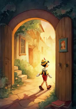 PINOCCHIO GOES to SEE a PUPPET-SHOW