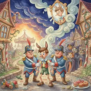 PINOCCHIO IS ARRESTED by the GENDARMES