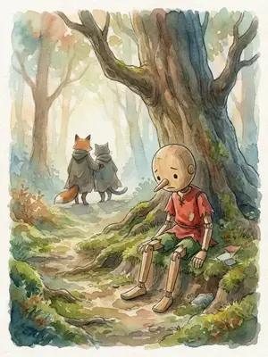 PINOCCHIO IS ROBBED of HIS MONEY