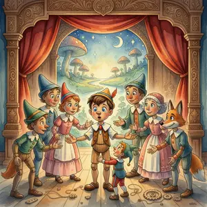 THE PUPPETS RECOGNIZE THEIR BROTHER PINOCCHIO