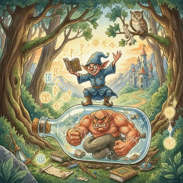 Cover: A GOBLIN in A BOTTLE