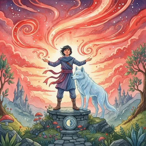Cover: THE BOY of THE RED TWILIGHT SKY
