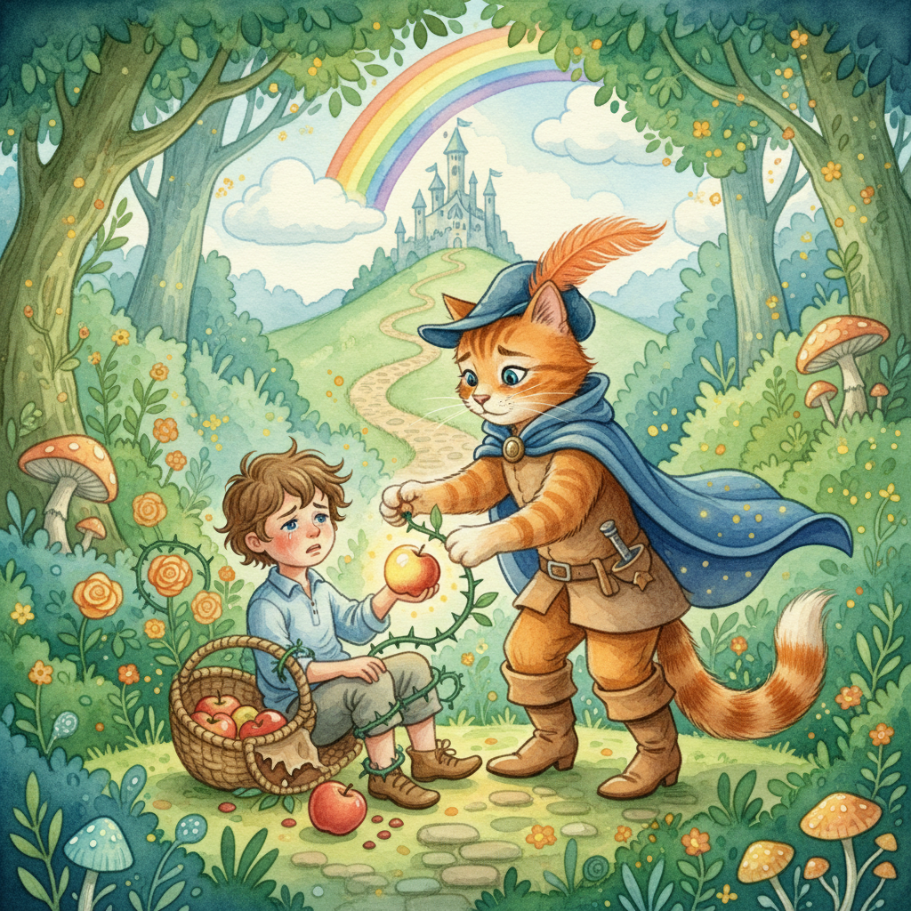 PUSS HELPS a LITTLE BOY WHO IS in TROUBLE