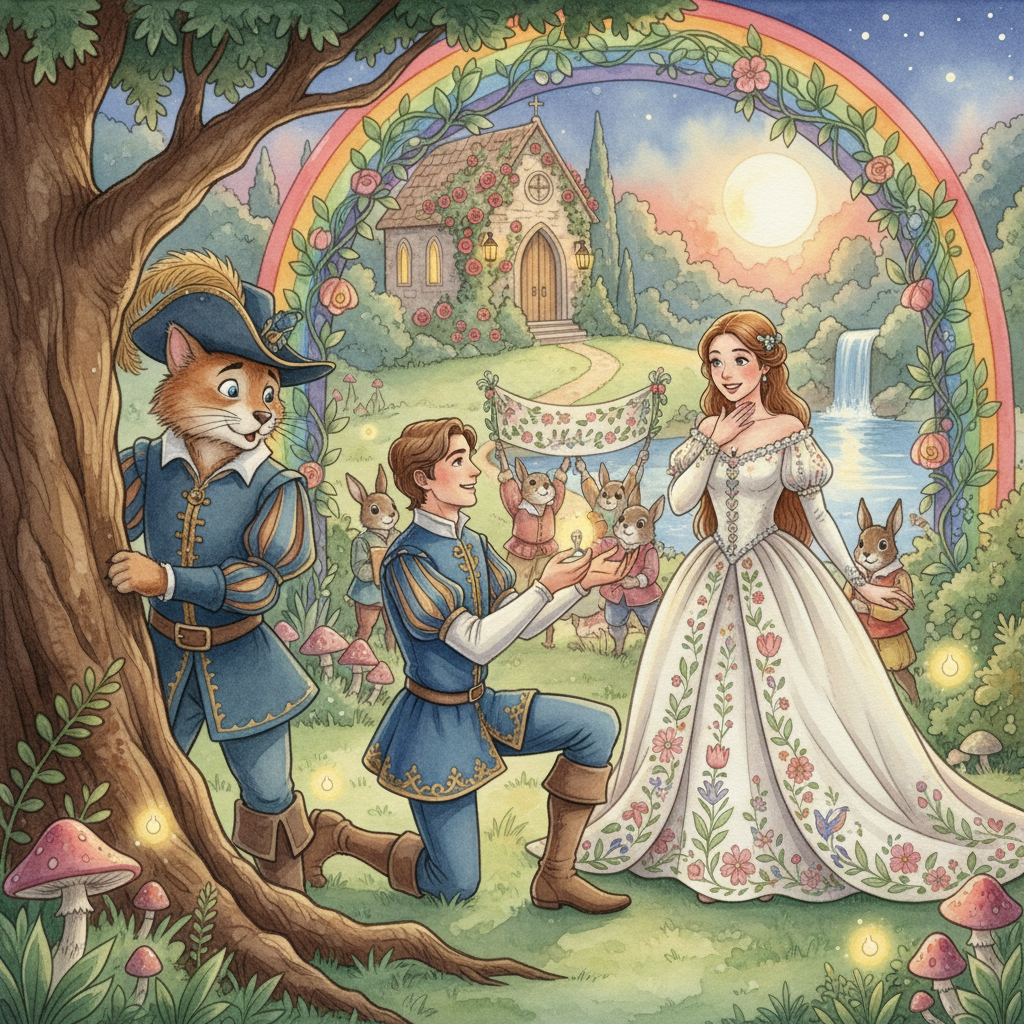 PUSS OVERHEARS a PROPOSAL and IS INVITED to a WEDDING