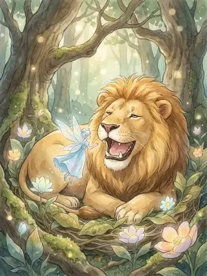 The Cozy Lion as Told by Queen Crosspatch