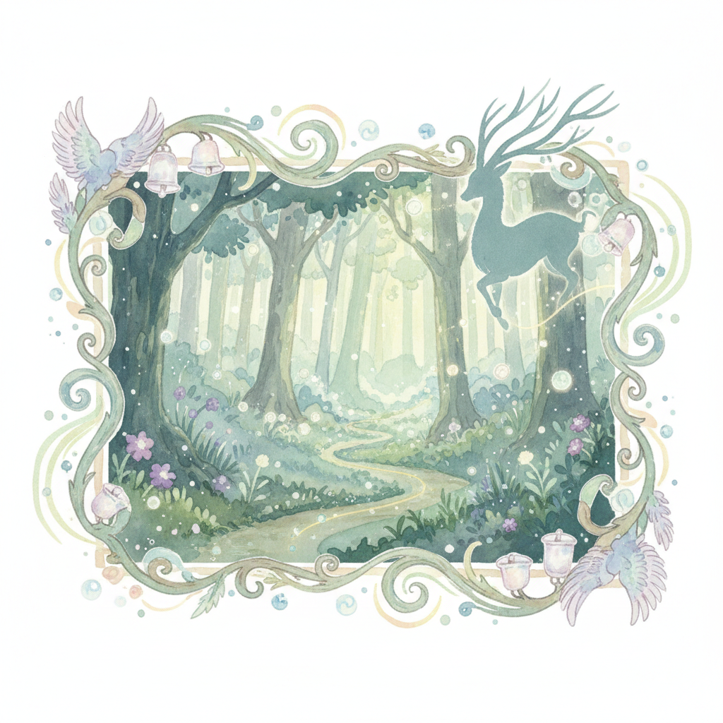 Ghibli-style decorative element for i 085.