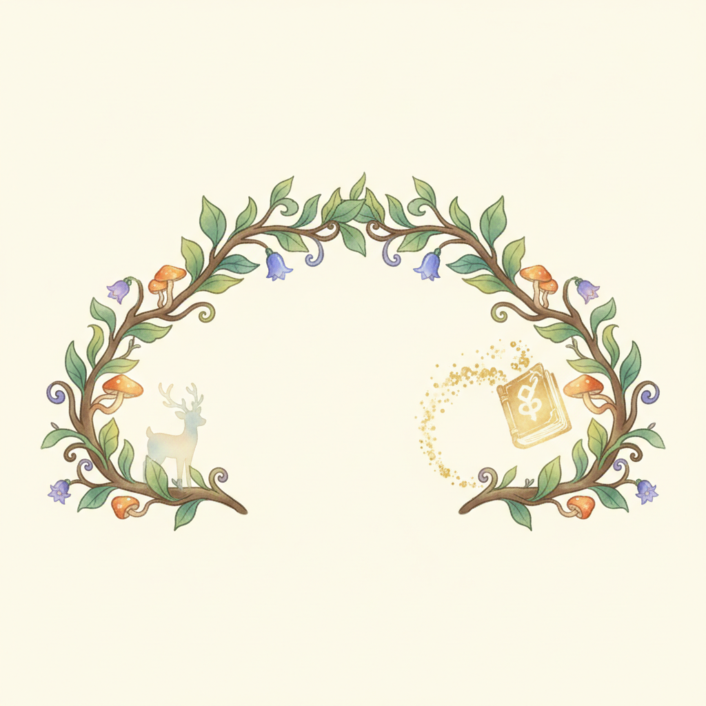 Ghibli-style decorative element for Illustration.