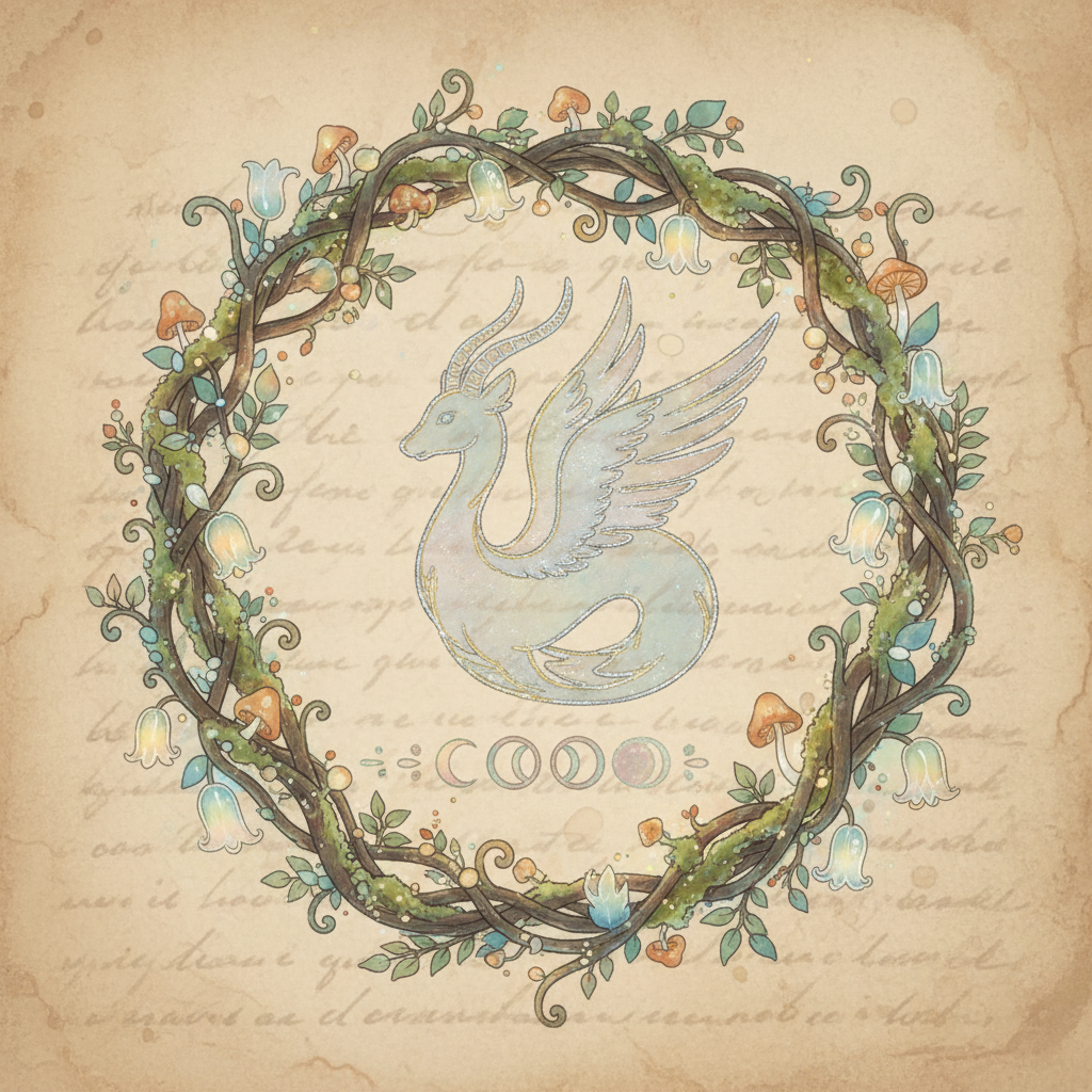 Ghibli-style decorative element for Illustration.