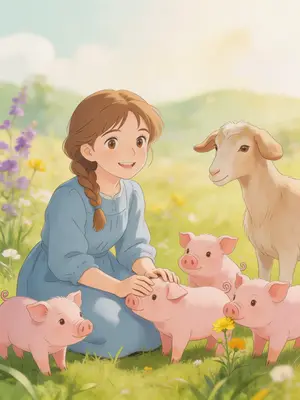 The Five Little Pigs and the Goat