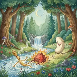 THE STRAW, THE COAL, and THE BEAN