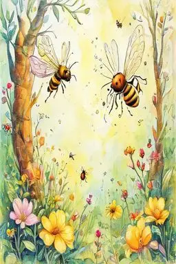 THE BEES, THE DRONES, and THE WASP