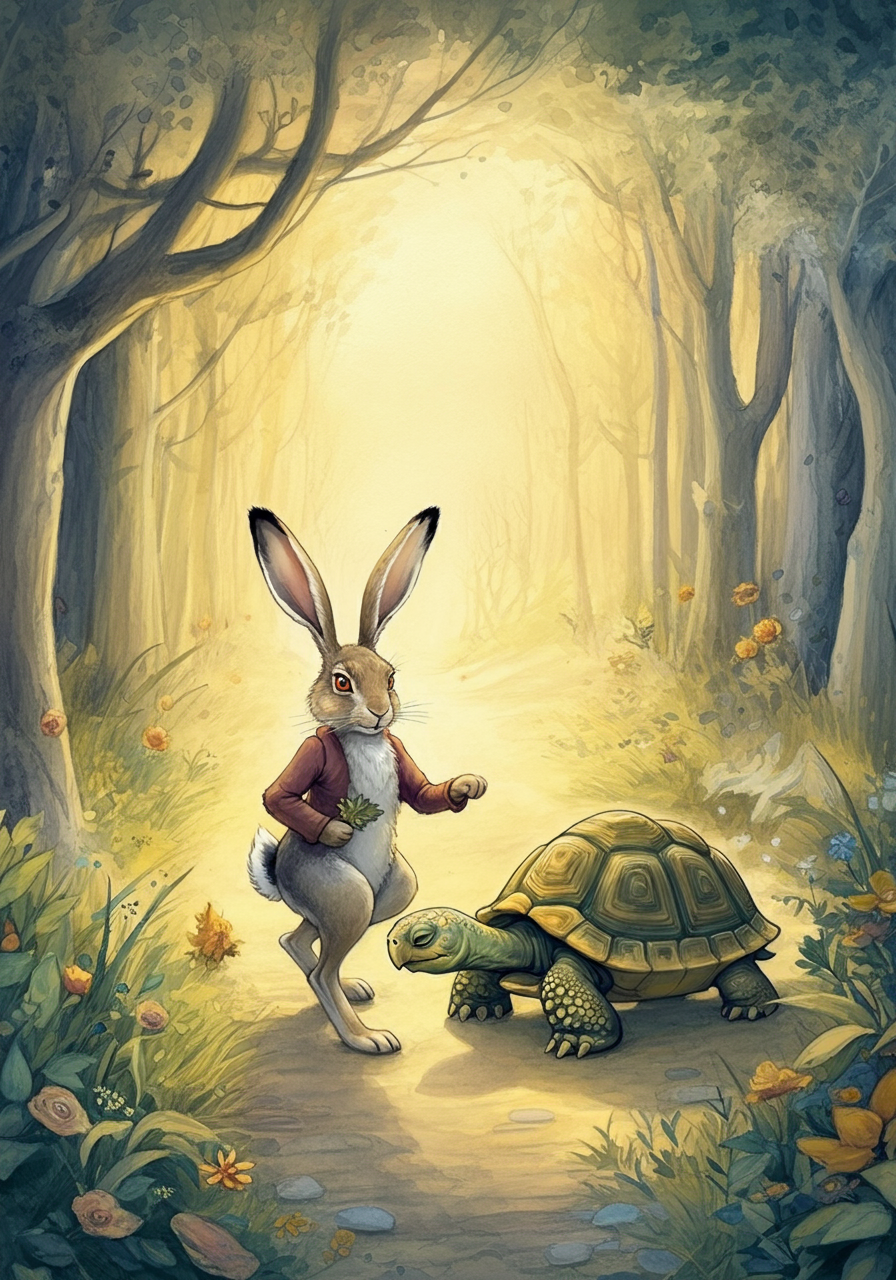 THE HARE AND THE TORTOISE