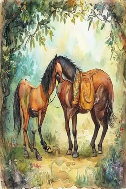 THE HORSE and THE LOADED DONKEY