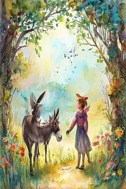 THE MILLER, HIS SON, and THEIR DONKEY